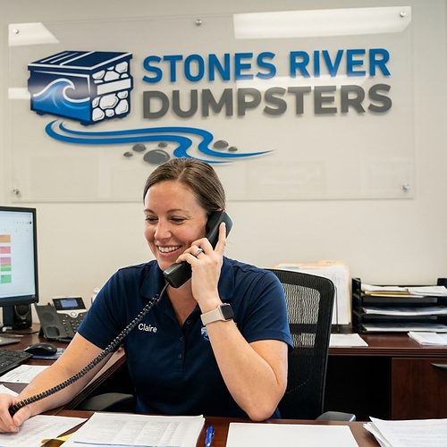 Call or book online with Stones River Dumpsters